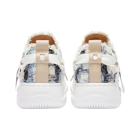 SMILEREPUBLIC ' Starry Sky ' Anti Slip And Wear Resistant Height Increasing Low Top Canvas Shoes Unisex Blue Black-4