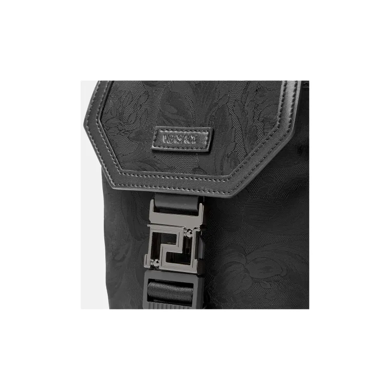 VERSACE Polyamide Shoulder Bag Crossbody Bag Regular Men's Black-4