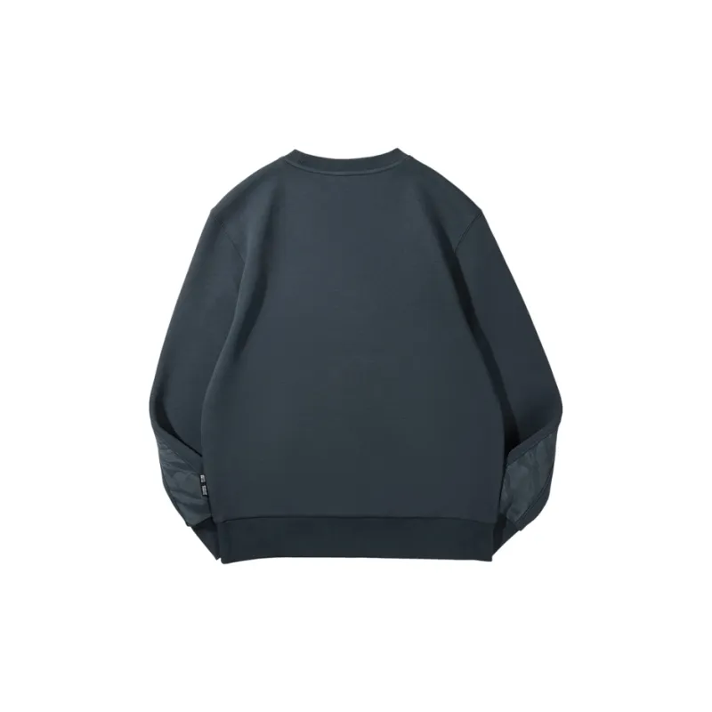 HLA Sweatshirts Men Dark Blue Splicing 7G-1