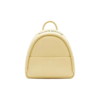 MUVA Cow Leather Backpack Small Size Women's Milkshake White/Cream Yellow/Twilight Black