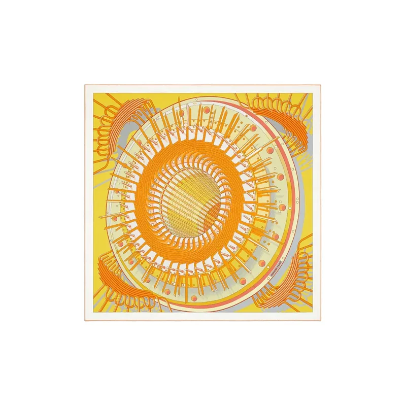 HERMES Silk Scarves Women's Yellow-1