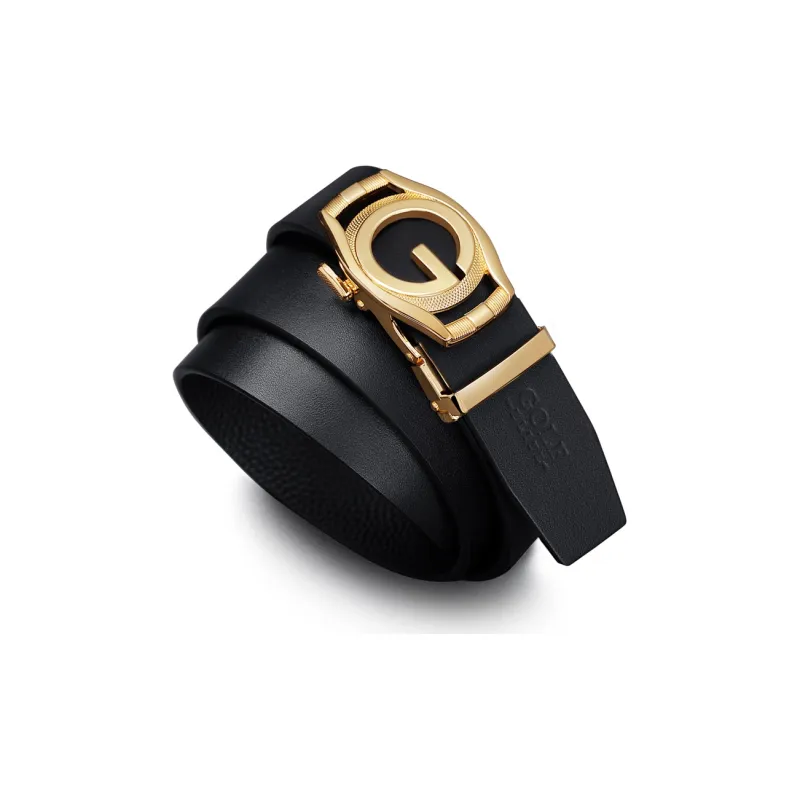 GOLF Zinc Alloy Cow Leather Leather Belts Men's 3.5cm Width-3