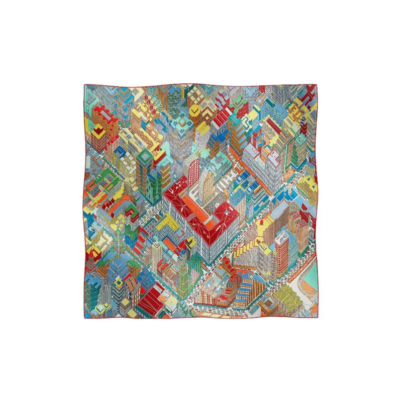 HERMES Carré 90 Silk Scarves Women's Green-0