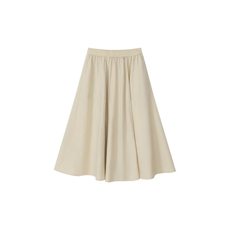 Katie Ermilio Casual Long Skirts Women's Apricot-1
