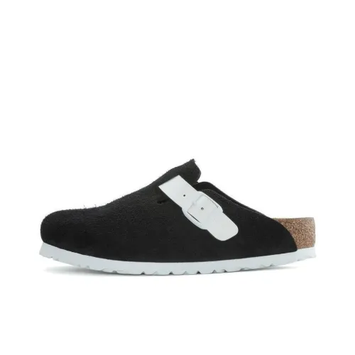 Birkenstock Boston Antibacterial Closed Toe Slippers Women's Black White Regular