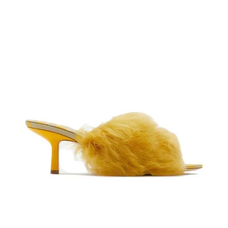 Burberry 60mm Shearling Open-toe Sandals-1