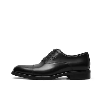 GOLDLION Dress Shoes Men Low Top Black/Dark Coffee/Black Perforated/Brown Perforated
