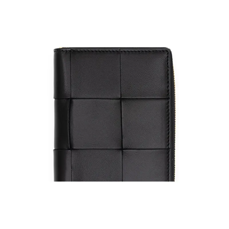 Bottega Veneta Lambskin Wallet Small Size Women's Black-4