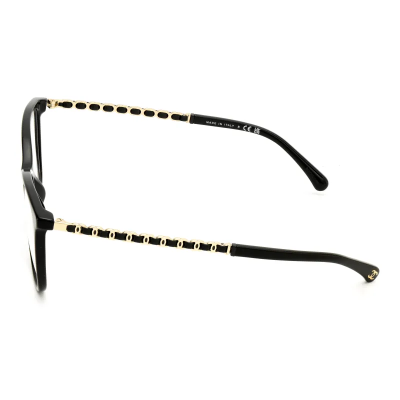 CHANEL Square Eyeglass Frame Plate Frame Rectangular Eyeglass Frames Unisex Black-2