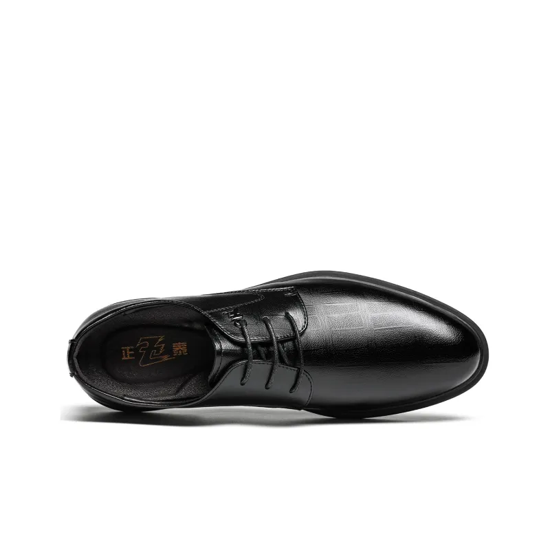CHINT Dress Shoes Men Low Top Black-2