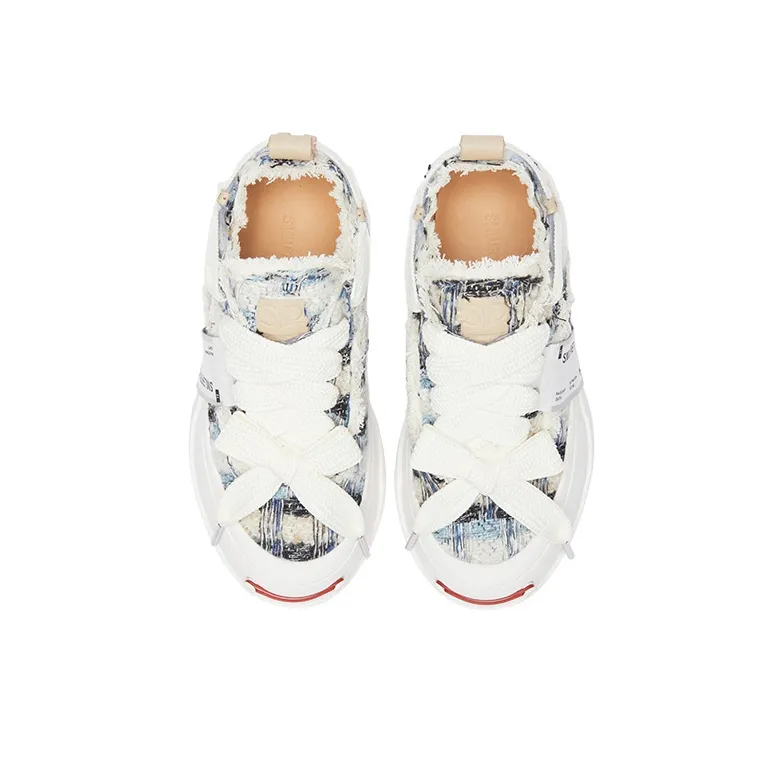 SMILEREPUBLIC ' Starry Sky ' Anti Slip And Wear Resistant Height Increasing Low Top Canvas Shoes Unisex Blue Black-3