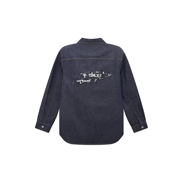 TSMLXLT Shirts Unisex Dark Denim Blue-1