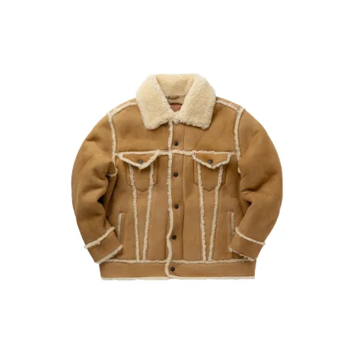 Levis Jackets Men Apricot Cream