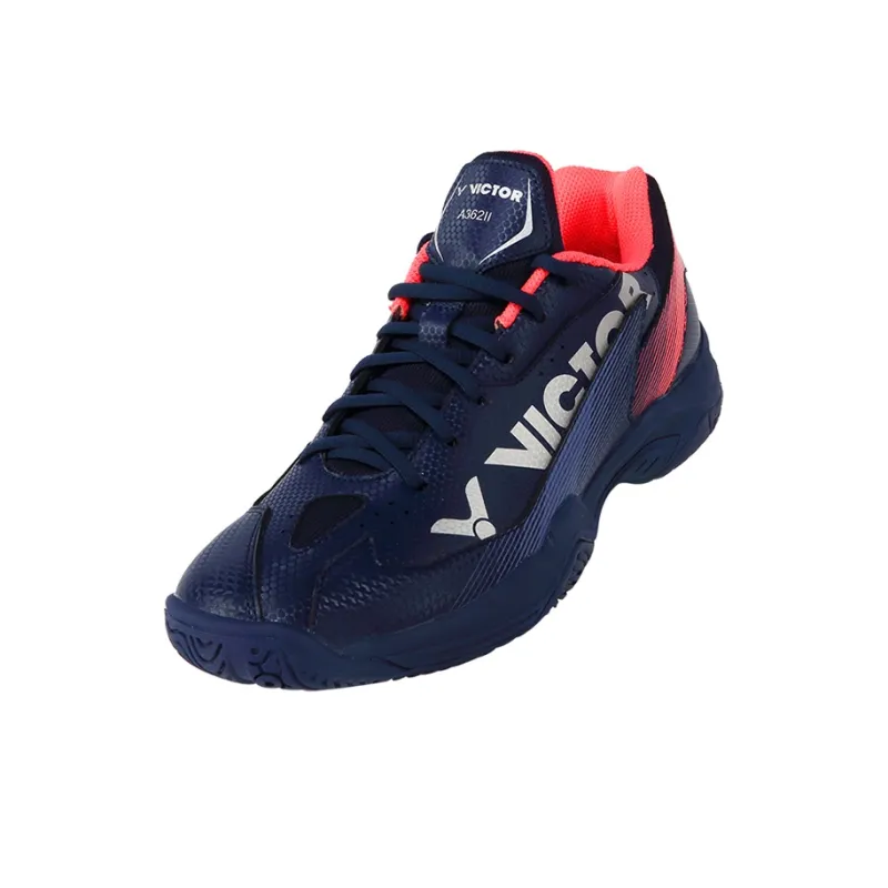 VICTOR Cushioning Anti Slip And Wear Resistant Coverage Low Top Badminton Shoes Unisex Navy Blue-1