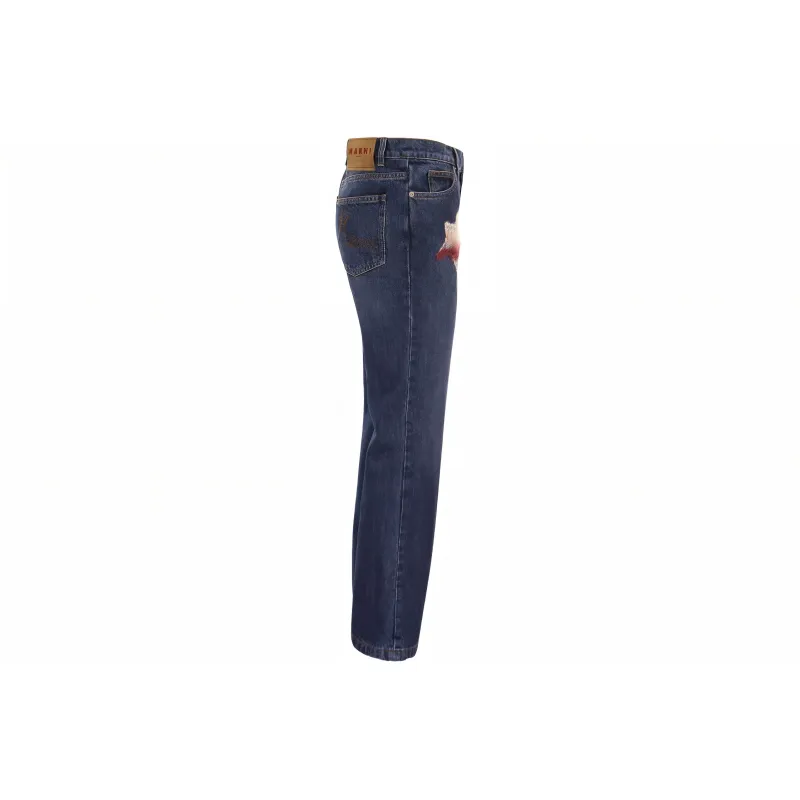 MARNI Patch Detailed Flared Jeans-2