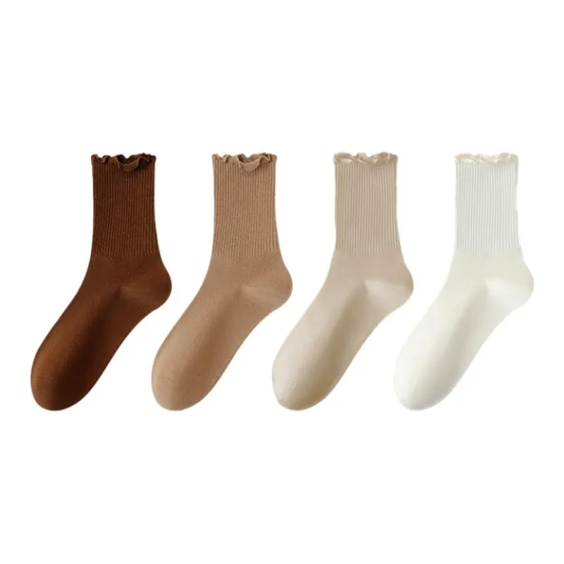 MIIOW Mid-Calf Socks Women's 5 Pack-2