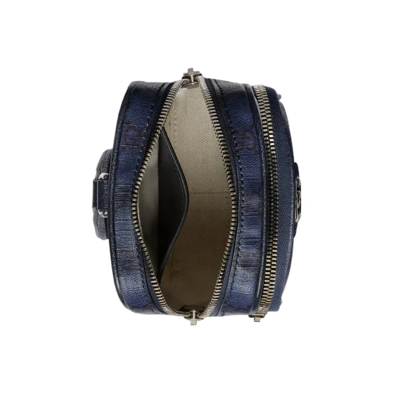 GUCCI Ophidia Canvas With Leather Binding Canvas Bag, Shoulder Bag, Crossbody Bag Mini Men's Blue/Dark Blue-6