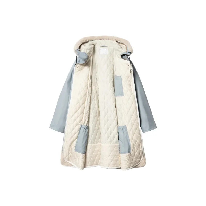 Sacai X Carhartt Wip Women's Canvas Siberian Parka Light Blue-6