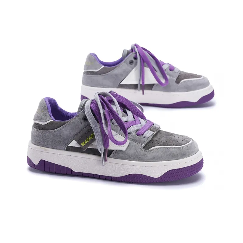 MALEMONKEY Anti-Slip And Wear-Resistant Lightweight Low-Top Skateboard Shoes Women's-3