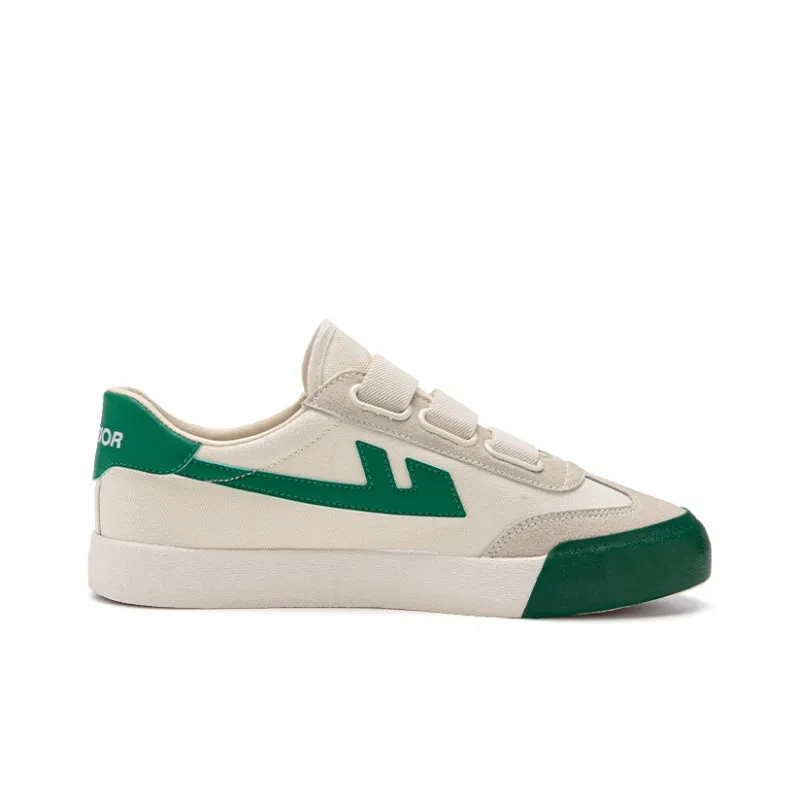 Warrior Slip Resistant, Abrasion Resistant, Lightweight Low Top Canvas Shoes Unisex Beige Green-1