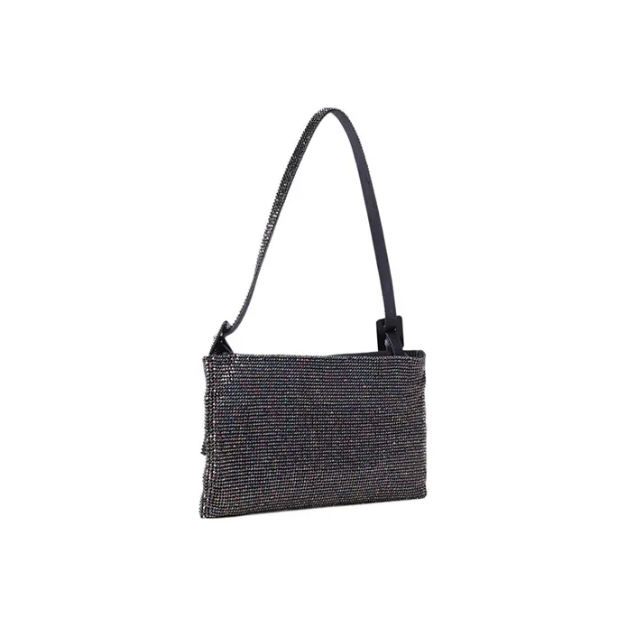 BENEDETTA BRUZZICHES Aluminum With Rhinestones Handbag Shoulder Bag Women's Black Silver-1