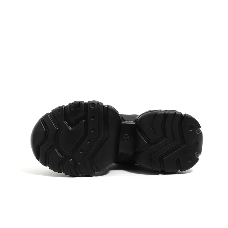 HUANQIU Cushioned Anti-Slip Wear-Resistant Lightweight Height Increasing Low-Top Chunky Sneakers Women's Ecru-4