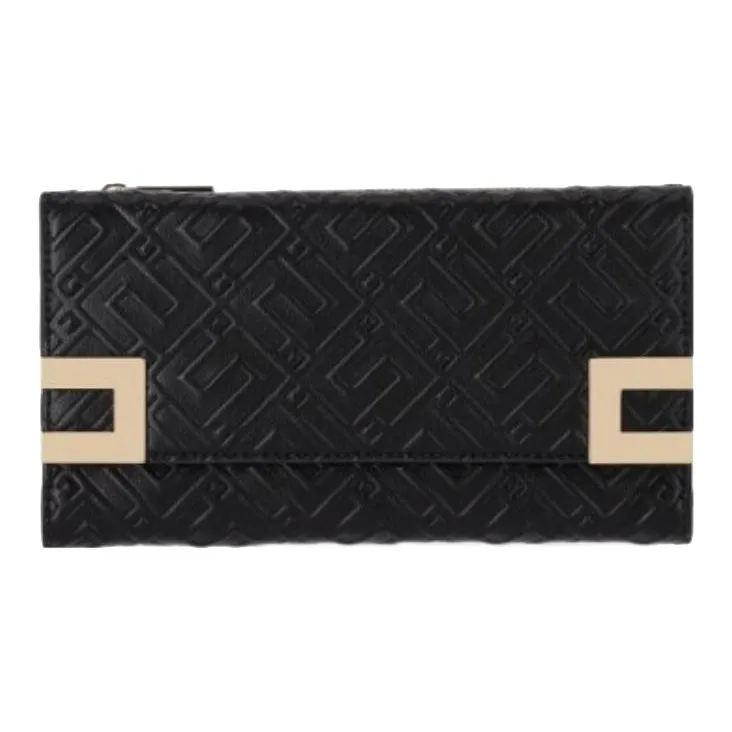 Elisabetta Franchi Polyurethane Shoulder Bag Crossbody Bag Clutches Women's Black-0