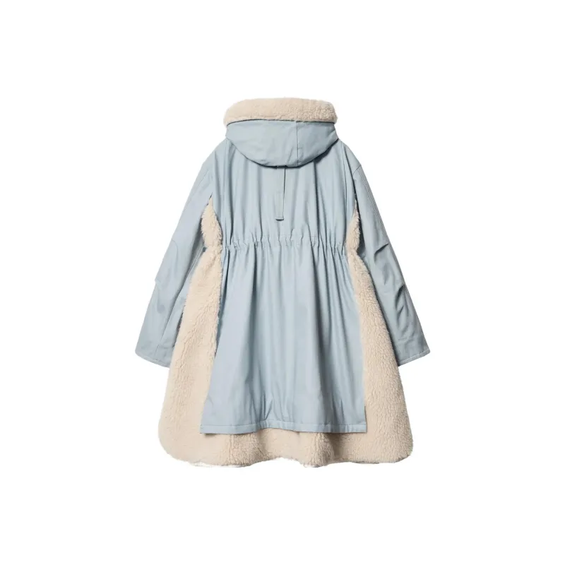 Sacai X Carhartt Wip Women's Canvas Siberian Parka Light Blue-1