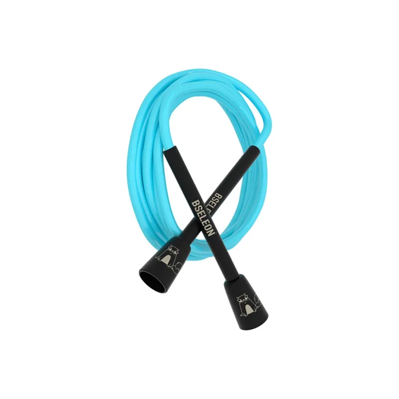 BSELEON Professional Racing Non Countable Jump Ropes Fitness Crowd PVC Cord, Plastic Controller 3m-3