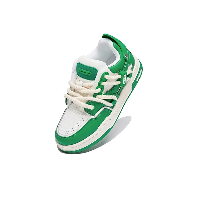 GOODBRAND Height Increasing Slip Resistant Mid Top Skateboard Shoes Unisex Zakka Green-5