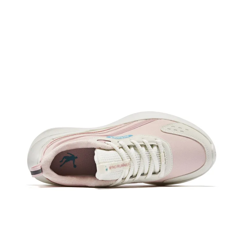 QIAODAN Cushioning Wear Resistant Low Top Running Shoes Women's Cloud Pink-3