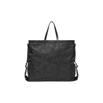 VERSACE Polyamide Tote Bag Shopping Bag Handbag Large Size Men's Black
