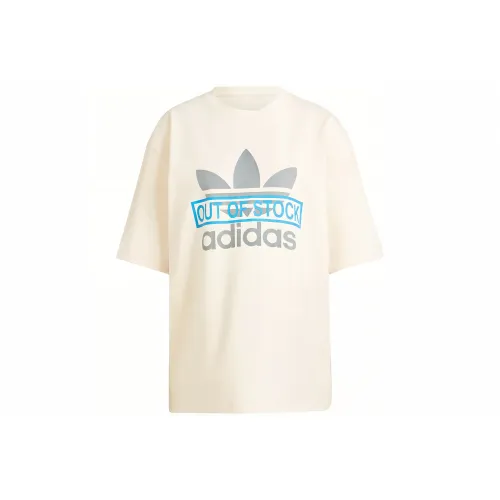 Adidas Originals Clover X KSENIASCHNAIDER Co-branded Series T-Shirts Women's Off White