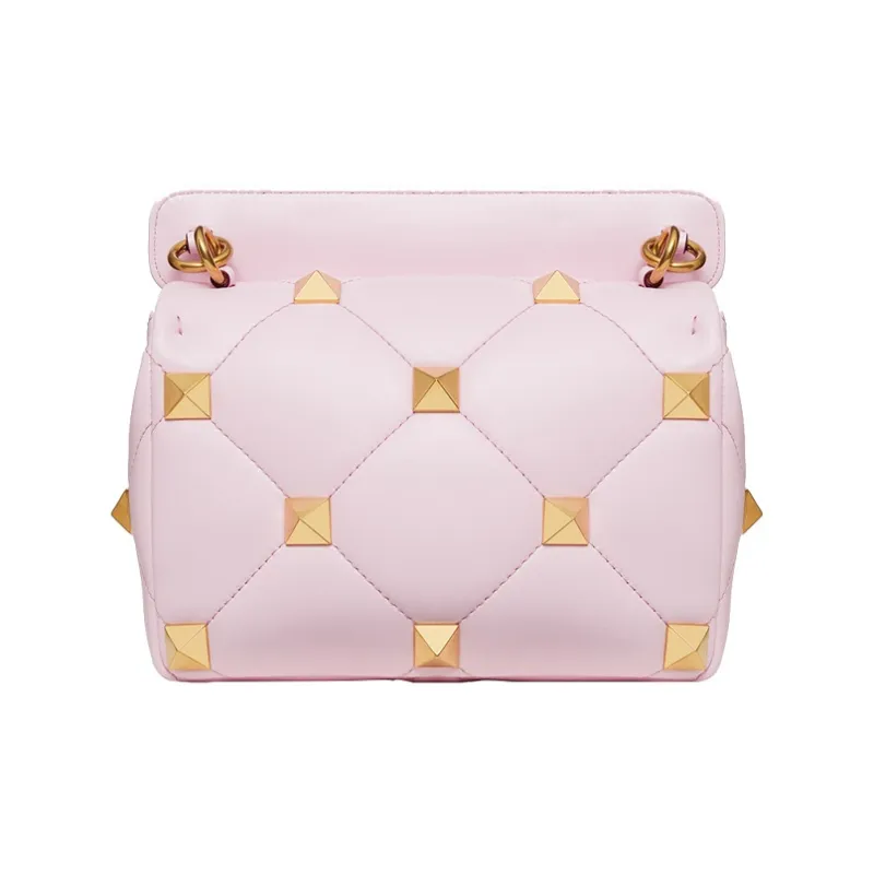 Valentino Sheepskin Handbag Shoulder Bag Crossbody Bag Medium Size Women's Pink-1