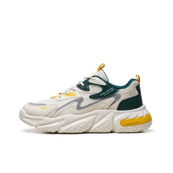 Warrior Anti Slip And Wear Resistant Breathable Low Top Chunky Sneakers Unisex Beige Gray Green