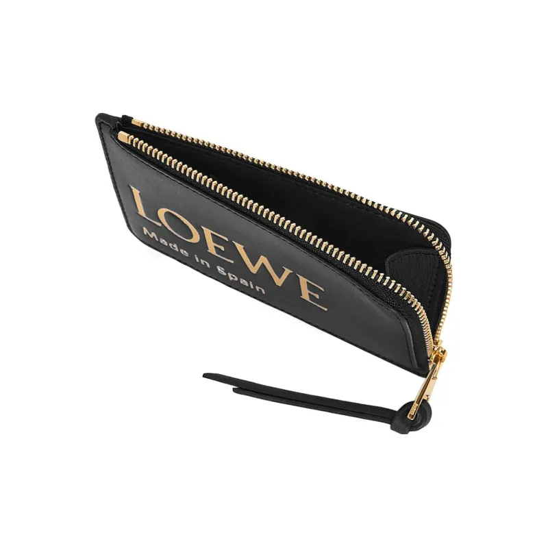 LOEWE Nappa Cow Leather Card Holder Women's Black-2