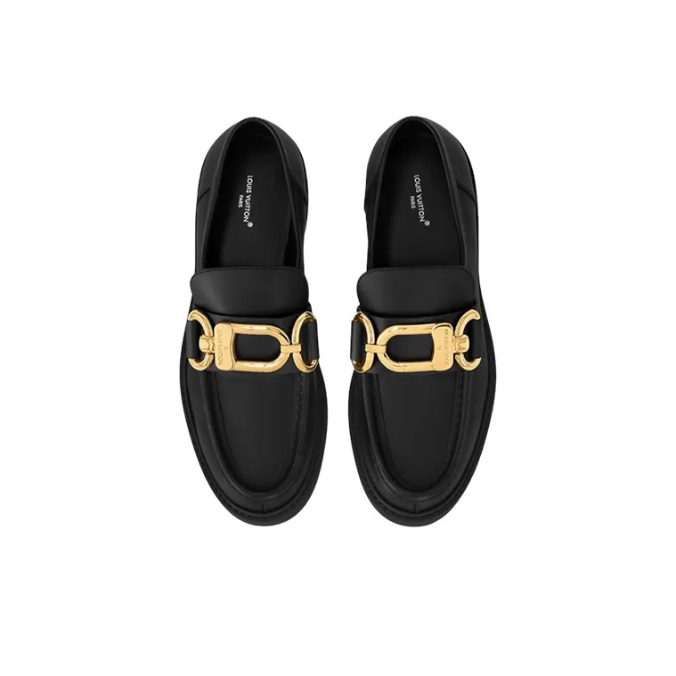 LOUIS VUITTON Academy Loafers 2cm Women's Black-2