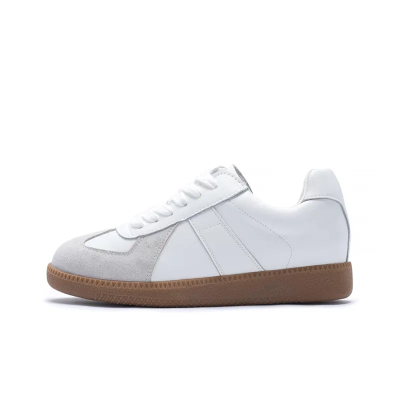 MALEMONKEY Low Top Skateboard Shoes Women's White Gray-0