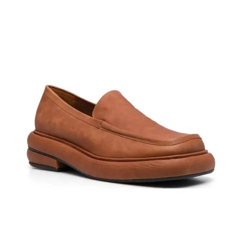 ECKHAUS LATTA Stacked Slip-on Suede Loafers-2
