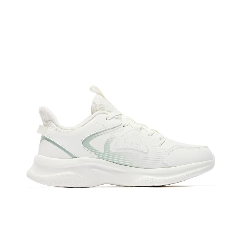 QIAODAN Low Top Running Shoes Women's White Green-1