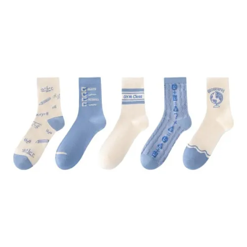 MIIOW Mid Calf Socks Women's 5 Pack