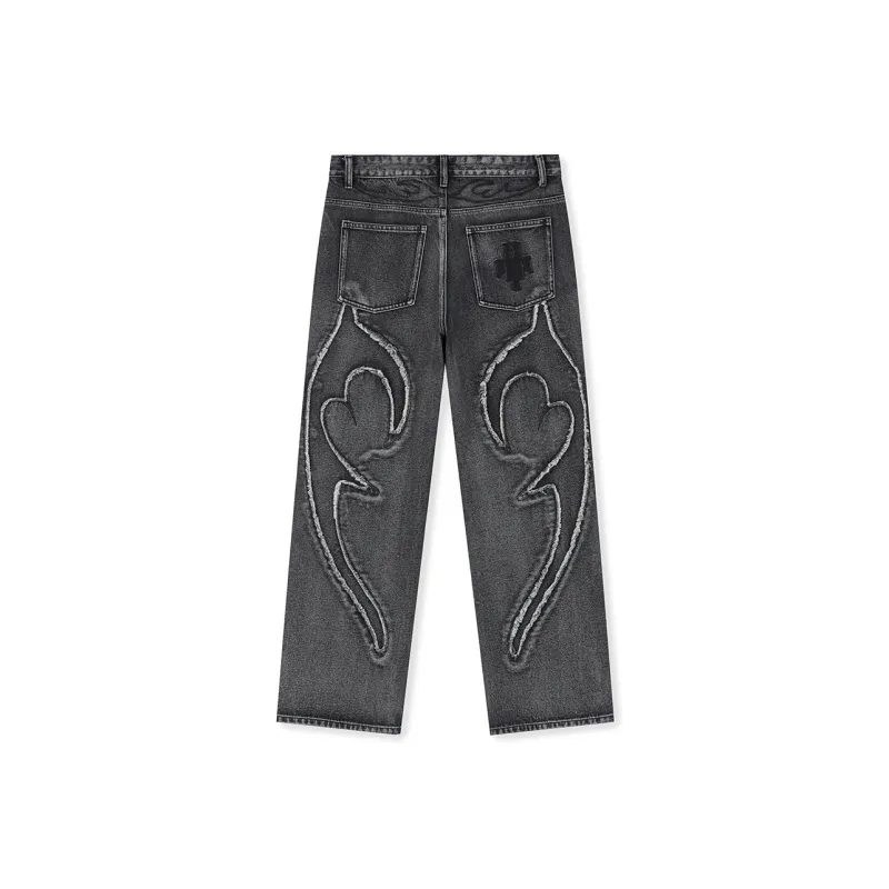 DICETINY Jeans Unisex Black Gray Color-1