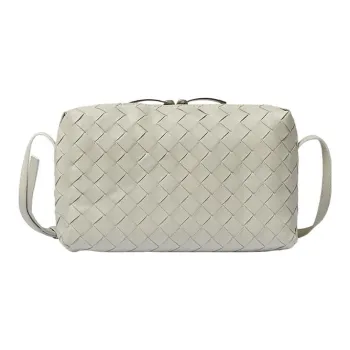 Bottega Veneta Leather Crossbody Bag, Shoulder Bag Women's White