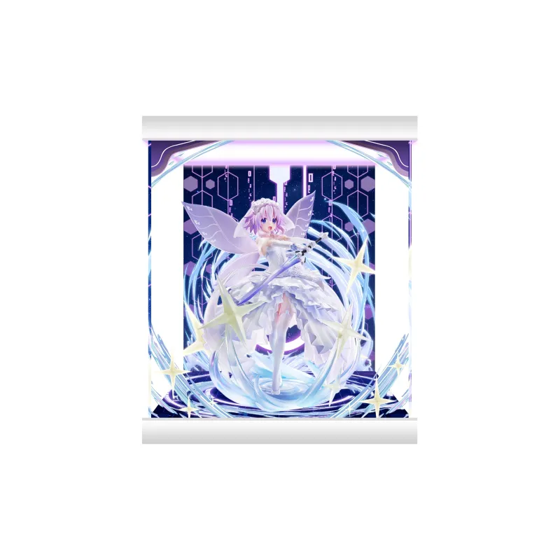 AOWOBOX Broccoli Ultra Dimension Game Neptune Nep Purple Heart Figure Display Case Model Accessories-8