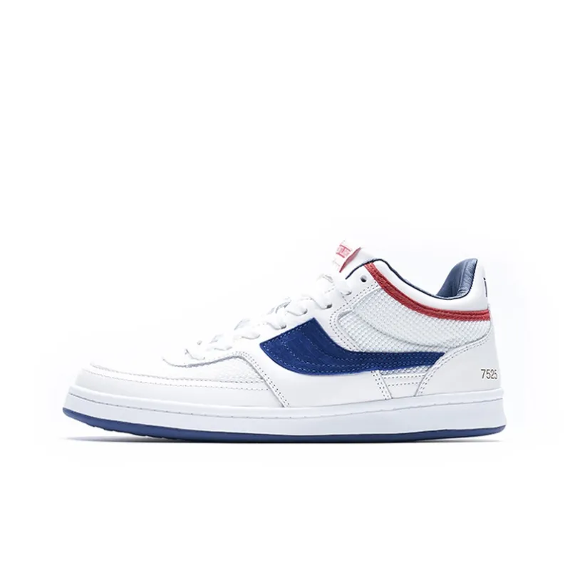 JACLAR Anti Slip Wear Resistant Low Top Skateboard Shoes Unisex White Blue-1