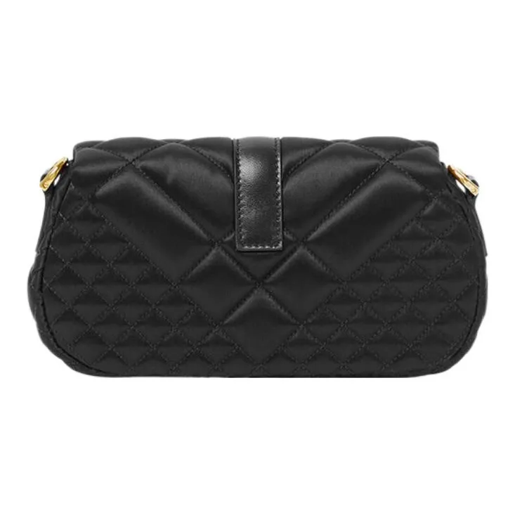 FANSIZHE Greca Goddess Viscose Blended Silk Blended Sheepskin Crossbody Bag Shoulder Bag Women's Black-2