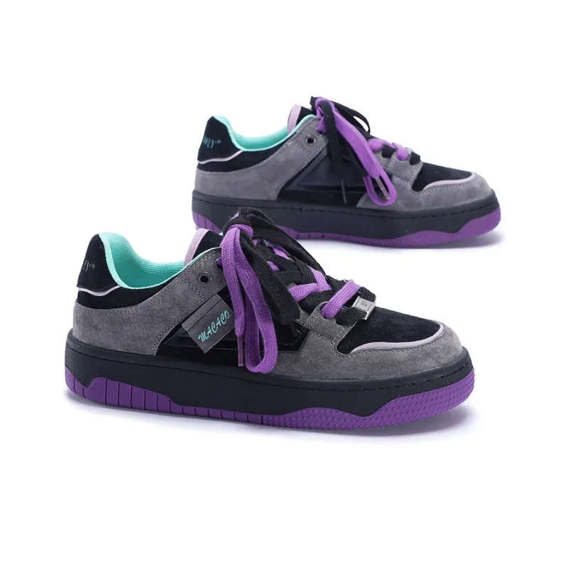 MALEMONKEY Anti-Slip And Wear-Resistant Lightweight Low-Top Skateboard Shoes Women's-1