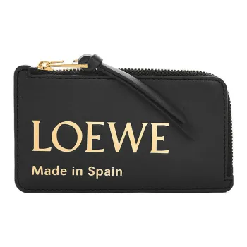 LOEWE Nappa Cow Leather Card Holder Women's Black