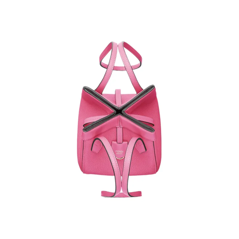 FENDI Origami Calfskin Bucket Bag, Handbag, Shoulder Bag Women's Pink-3