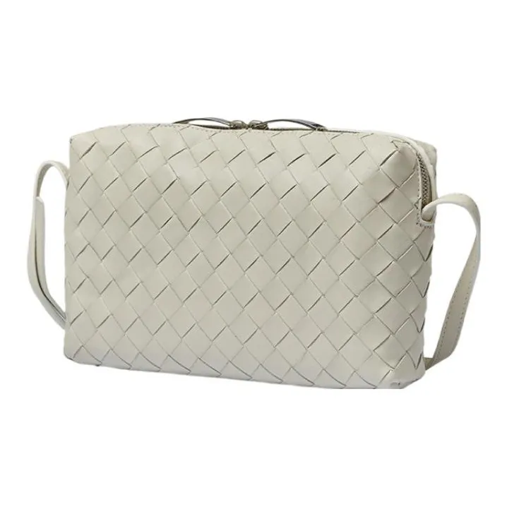 Bottega Veneta Leather Crossbody Bag, Shoulder Bag Women's White-1